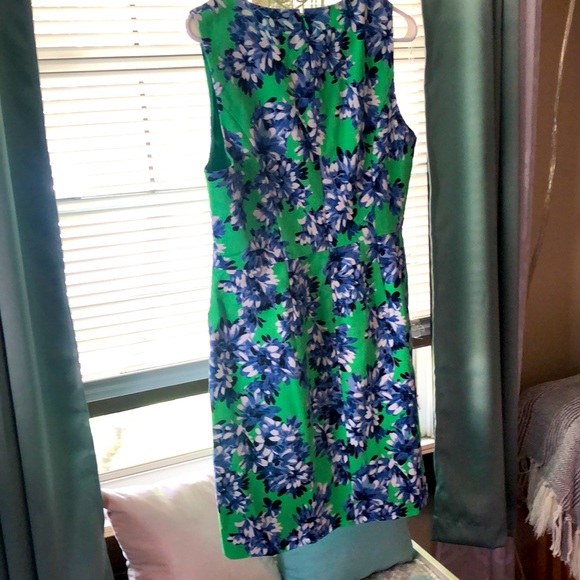 Green and blue flowed JCREW dress. - Picture 2 of 3